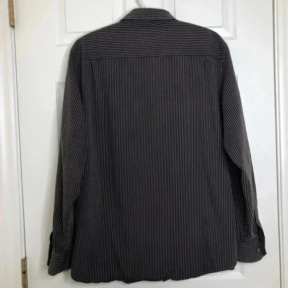 Banana Republic Factory Striped Dress  Shirt Large - Picture 10 of 16